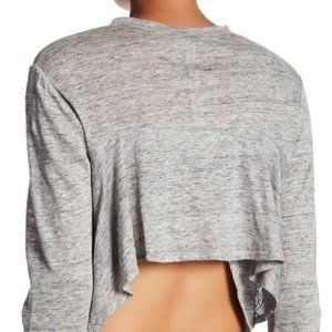 A.L.C Luisa  Open Back Linen Jersey Grey Top